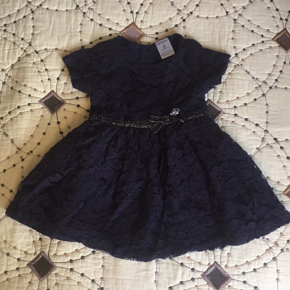 Navy blue lace dress